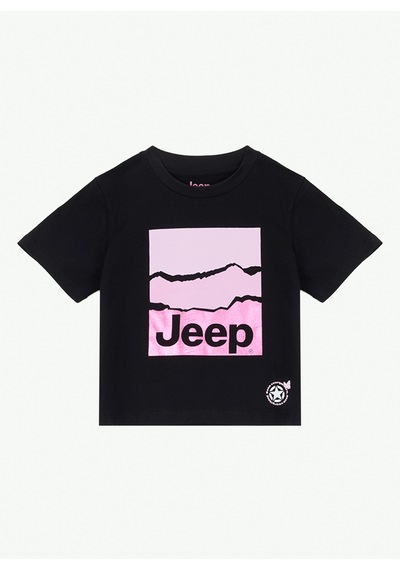 Jeep Siyah Kız Çocuk %100 Pamuk T-shirt J6sg-tst7620
