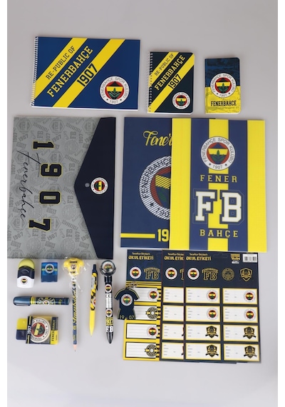 Lisanslı Fenerbahçe 17 Parça Premıum Kırtasiye Seti Altın