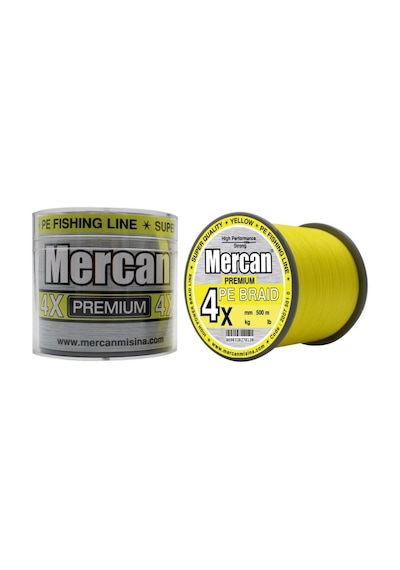 Mercan Pe Örgü Premium 4X İp 500 M Sarı Misina