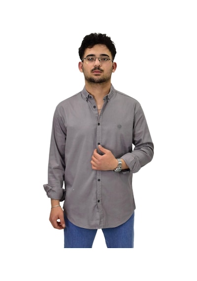 Erkek Büyük Beden Spor Likralı Gömlek Bgl-st04486 Gri