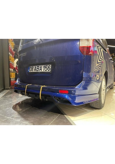 Ford Tourneo Courier 2014-2023 Egzoz Görünümlü Boyasız Mat Siyah Arka Ek Plastik