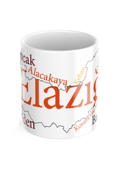Elazığ İlçeler Baskılı Kupa Bardak