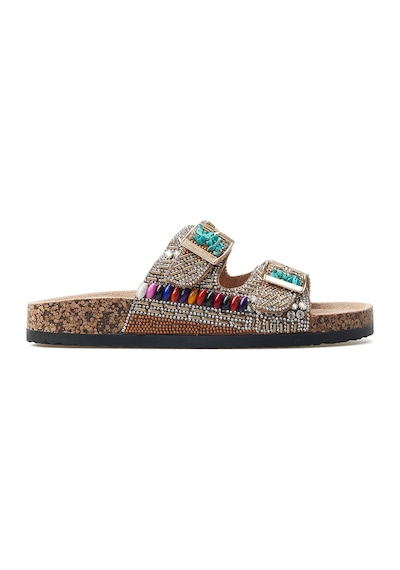 Guja Kadın Taş Detaylı Tokalı Günlük Terlik 25y 25y102-2 Z Camel Camel