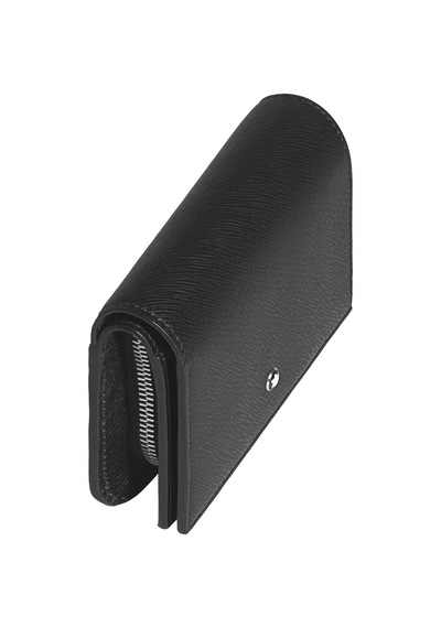 Montblanc Sartorial Deri Fermuarlı Ve 6 Bölmeli Cüzdan 222977 Siyah