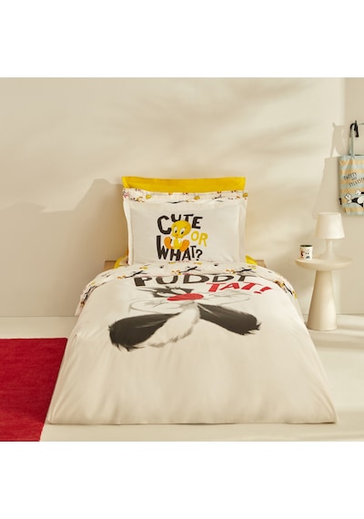 Karaca Home Looney Tunes Best Friends Tek Kişilik Nevresim Takımı Beyaz