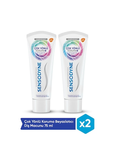 Sensodyne Çok Yönlü Koruma Beyazlatıcı Diş Macunu 2 x 75 ML