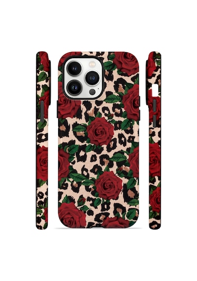 Velvoria Valestra Gullu Leopar Apple iPhone Uyumlu 14 Pro Darbe Korumalı Kılıf Valestra Select - Gullu Leopar