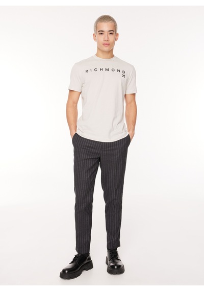 John Richmond Bisiklet Yaka Mavi Erkek T-shirt Uma23082ts
