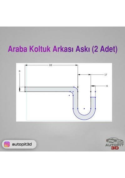 Araç Koltuk Arkası Askı 2 Adet Evrensel Uyumlu
