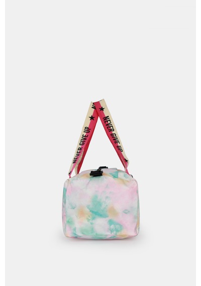 İcone Bag Çocuk Yıldız Logolu Spor Çanta, Çocuk Spor Çanta, Fermuarlı Detaylı Çocuk Spor Çanta Beyaz - Pembe