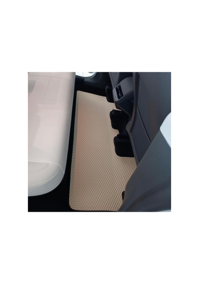 Tesla Model Y Akıllı Eva Paspas-bagaj Havuzu Tam Set Krem-siyah Şerit