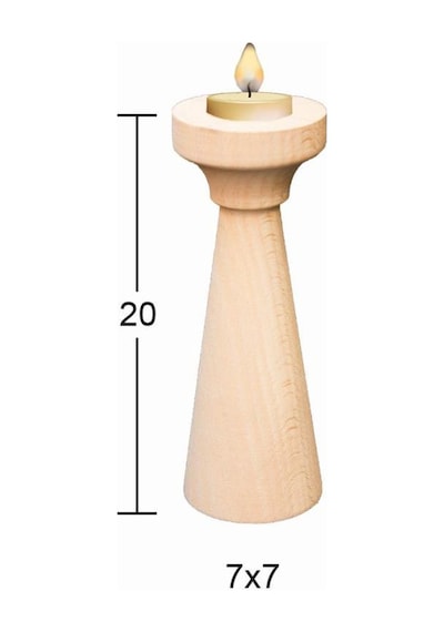 Ahşap Şamdan Şa-19