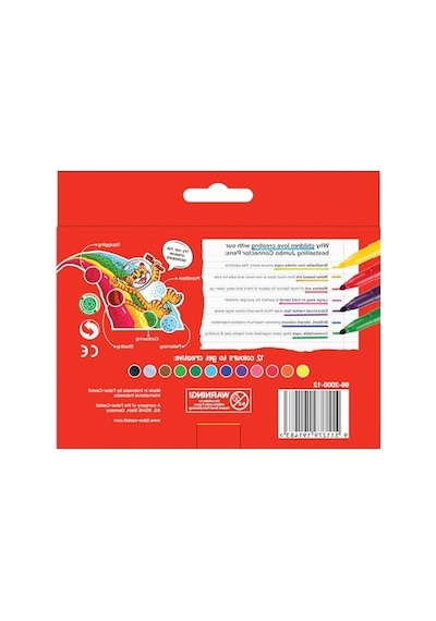 Eğlenceli Jumbo Keçeli Kalem Seti, 12 Renk, 12'li 124-Pembe