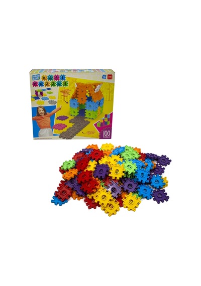 Oyuncak Kare Puzzle 100 Parça Şekilden Şekile Giren Kareler
