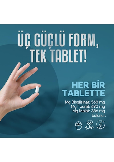 Tr Magtrio Complex Magnezyum Bisglisinat, Taurat Ve Malat 60 Tablet