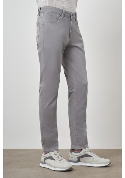 Morven Erkek Gri Pamuk 5 Cep Slim Fit Jean Kot Pantolon 25ms003036100 Gri