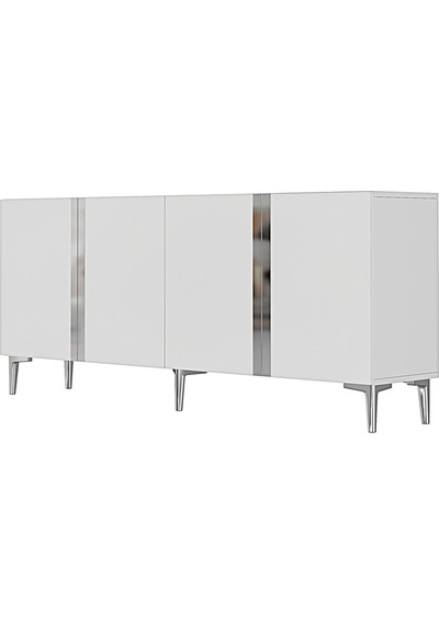 Ka1898bs Anka Konsol Ve Tv Sehpası Beyaz-silver 180cm