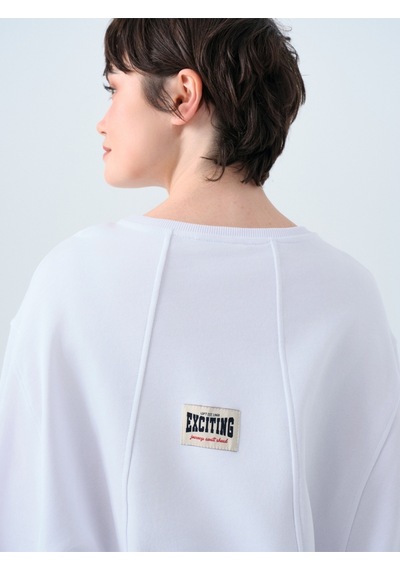 Regular Long Crop Kadın Sweatshirt Beyaz