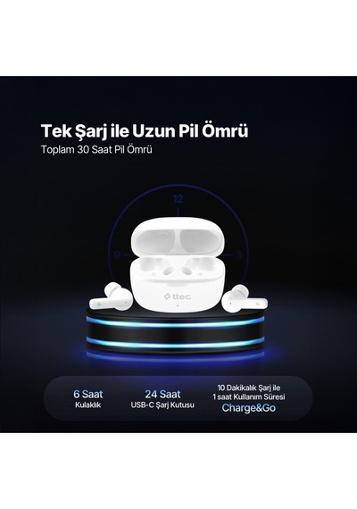 Ttec AirBeat 2KM154  Pro ANC Gerçek Kablosuz TWS Bluetooth Kulaklık