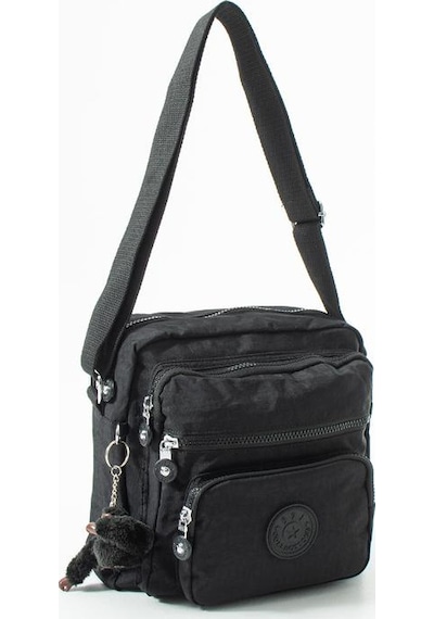 Baginn Kadın Postacı Çanta 28 32 Cm 571 Collection Klinkır Hafif Yağmur Geçirmez Klinkır Kumaş Çok Cepli Siyah