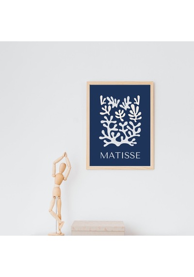 Mavinin Güzelliği Matisse Duvar Tablosu Çerçeveli 2'li Set Ahşap Renk 35 X 50 Boyut/ebat