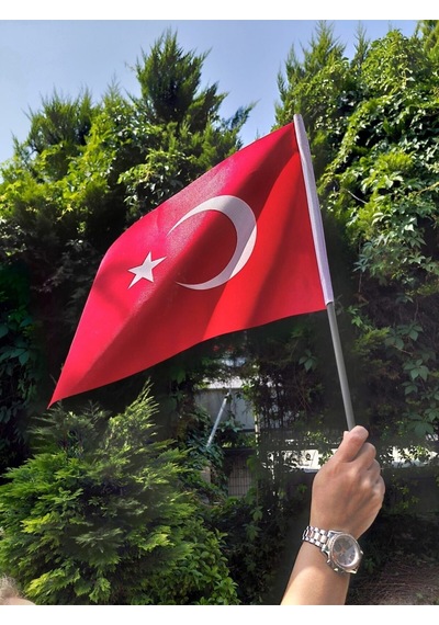 Vatan Sopalı Bayrak Bez 20x30 Bayrak 10'lu Diğer