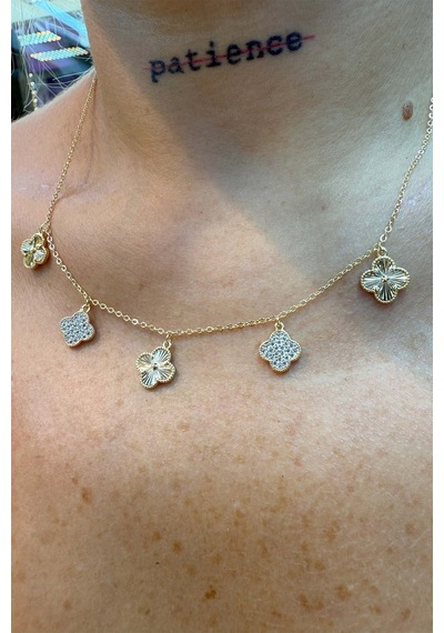 14k Yeşil Altın Renginde Kolye 45 Cm 78267737