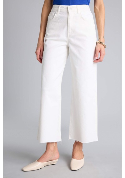 Defacto Culotte Yüksek Bel Geniş Paça Gabardin Pantolon C7535ax26smwt32 Beyaz-wt32