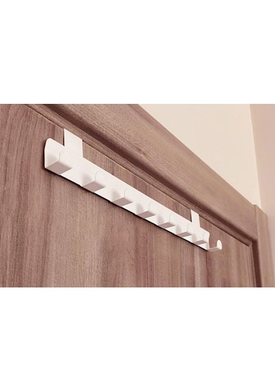 Metal Beyaz Amerikan Kapı Arkası Askılık Organizer Askılık Ve Banyo Kapı Arkası Askılık Mt60b