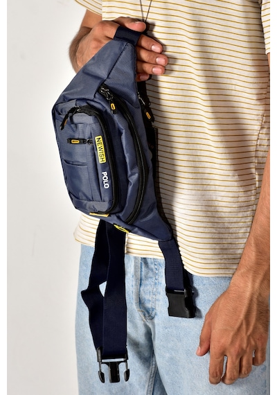 Tuldar Deri Usb Kulaklık Çıkışlı Crossbody Çapraz Göğüs Omuz Ve Bel Çantası Tul360 Lacivert