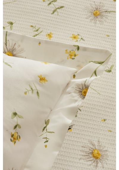 Karaca Home Emma %100 Pamuk Tek Kişilik Pike Takımı Sarı Sarı