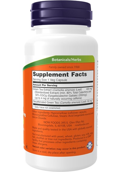 Now Foods Egcg Green Tea Extract 400 Mg 90 Veggie Kapsül Usa Menşeii Dmmedicineden