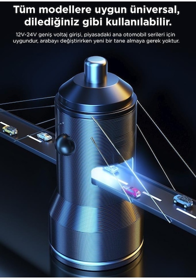 Torima C01 Siyah 2 Usb Port Girişli Transmitter Araç Şarj Cihazı