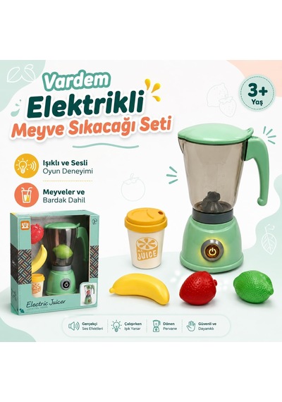 Vardemelektrikli Meyve Sıkacağı Oyuncak Seti, Blender Görünümlü Pilli Mutfak Oyuncağı, Işıklı Ve Hareketli Çocuk Meyve Sıkacağı Seti, Meyve Aksesuarlı Vardemelektrikli Meyve Sıkacağı Oyuncak Seti, Blender Görünümlü Pilli Mutfak Oyuncağı, Işıklı Ve Hareketli Çocuk Meyve Sıkacağı Seti, Meyve Aksesuarlı