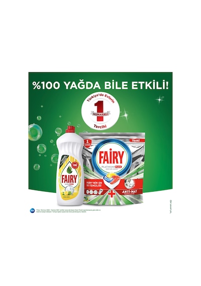 Fairy Platinum Limon Kokulu Bulaşık Makinesi Deterjanı 2 x 90 Tablet