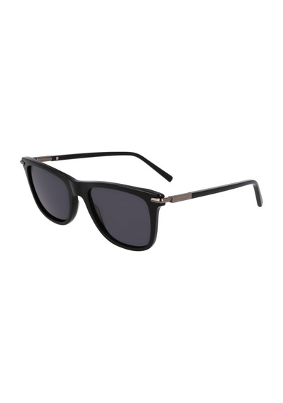 Salvatore Ferragamo Sf 2028s 001 54 Unisex Dikdörtgen Siyah Kemik Güneş Gözlüğü Siyah