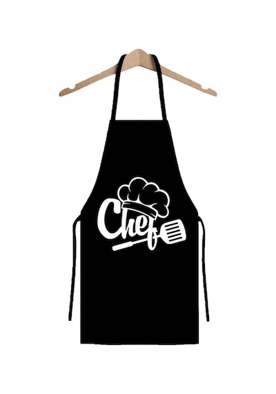 Magic Lady Siyah Su Geçirmez Chef Aşçı Mutfak Önlüğü