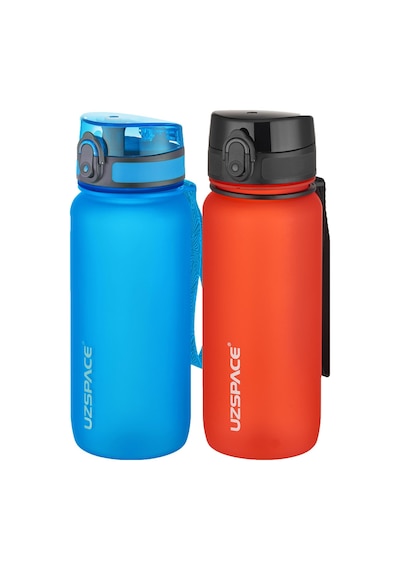 Uzspace 2'li Tritan Matara Seti 650 Ml 14 Farklı Renk Seçeneği Fiftyfifty -3037seta Mavi-Fantasyred
