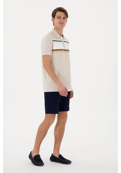U.S. Polo Assn. Erkek Regular Fit Polo Yaka Taş Tişört 50306858-VR049
