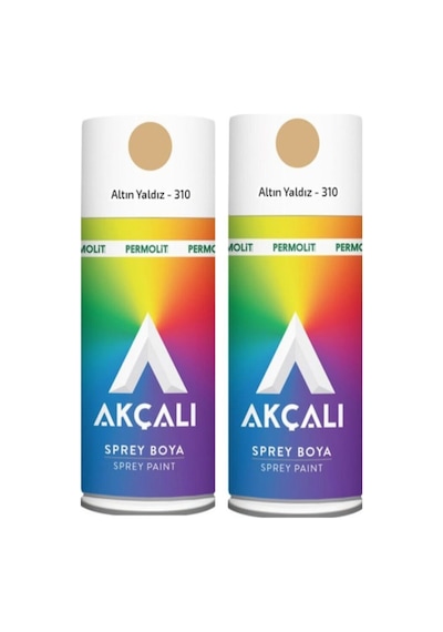 Altın Yaldızlı Sprey Boya 2 Adet 400 Ml Altın Yaldız