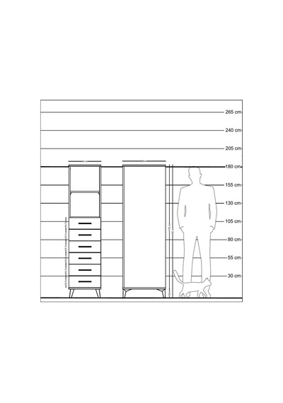 Kronos Dolap 2 Raflı 6 Çekmeceli 44x59x182 Çam-antrasit Atlas Çam Kronos Dolap 2 Raflı 6 Çekmeceli 44x59x182 Çam-antrasit Atlas Çam