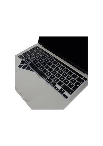 Apple Uyumlu MacBook Pro 13 Klavye Koruyucu A2251 A2289 A2338 M1-m2, A2141 Türkçe Q Iso Enter Siyah