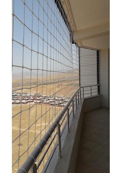 Balkon Koruma Filesi 6 Mm Ip Kalınlığı ,10 Cm E 10 Cm Göz Aralığı
