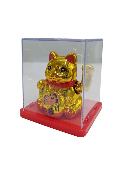 Maneki Neko El Sallayan Mini Şans Kedisi Gold Solar Güneş Enerjili 5x5cm S3gld03