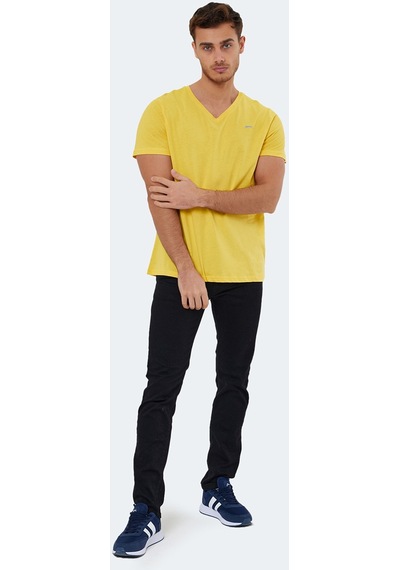 Slazenger RIVALDO Erkek V Yaka Sarı Tişört