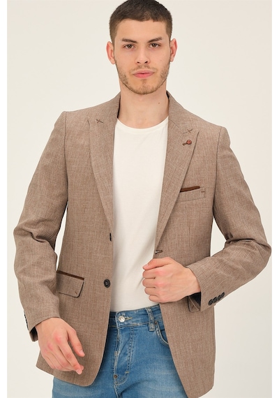 C9057 DEWBERRY ERKEK CEKET-KAHVE Kahverengi