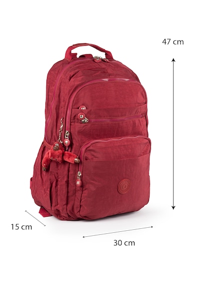 İmaks Büyük Boy 47 Cm Krinkıl Su Geçirmez Hafif Çok Gözlü Spor, Seyahat, Okul, Laptop Sırt Çantası 9-1b Kırmızı
