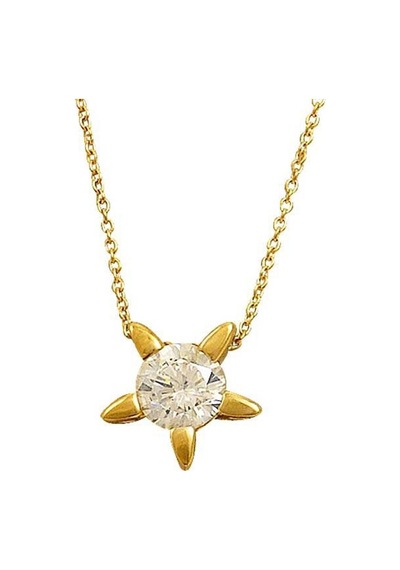Bilezikhane Tektaş Yıldız Kolye 1,44 Gram 14 Ayar Altın