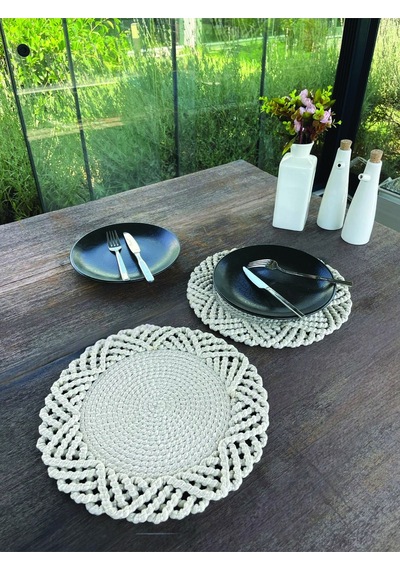 2'li Set Beyaz Amerikan Servis-leke Tutmaz 33 X 33 Cm Beyaz