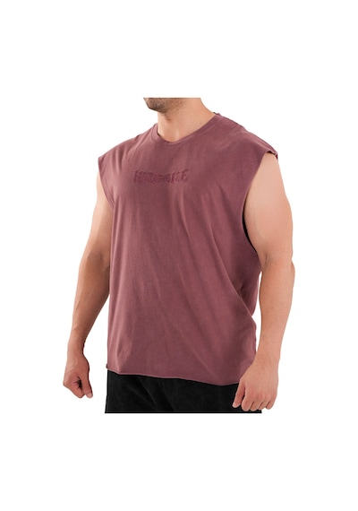 Kingsize Nutrition Kingsize Darksteel Antik Yıkamalı Kolsuz T-shirt Bordo Bordo